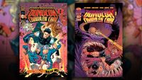 Two covers for a sci-fi fantasy comic book