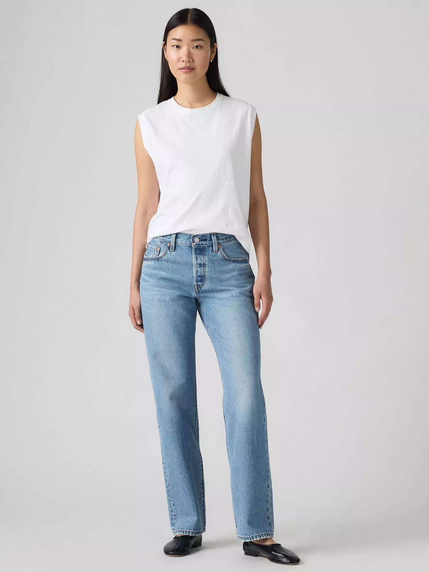 Levi's 501 90's Mid Rise Straight Jeans