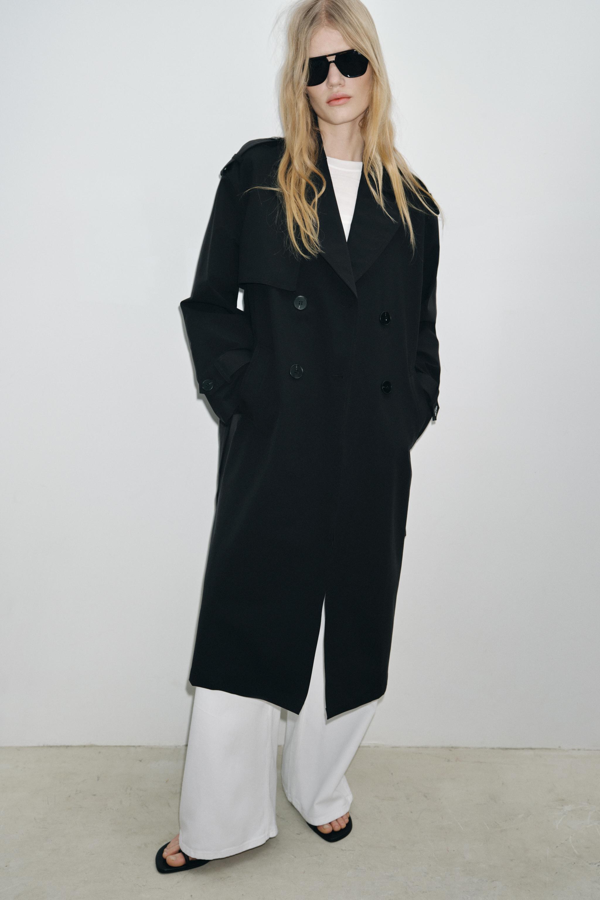 Long Belted Water Repellent Windproof Trench Coat