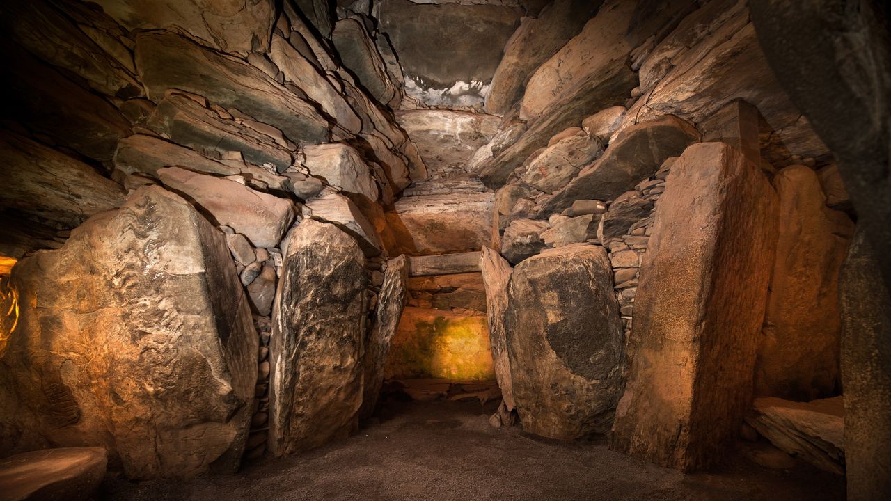 The bones were found in a recess at the end of a long passage within the Newgrange tomb, which is illuminated by the rising sun for a few days around midwinter each year.