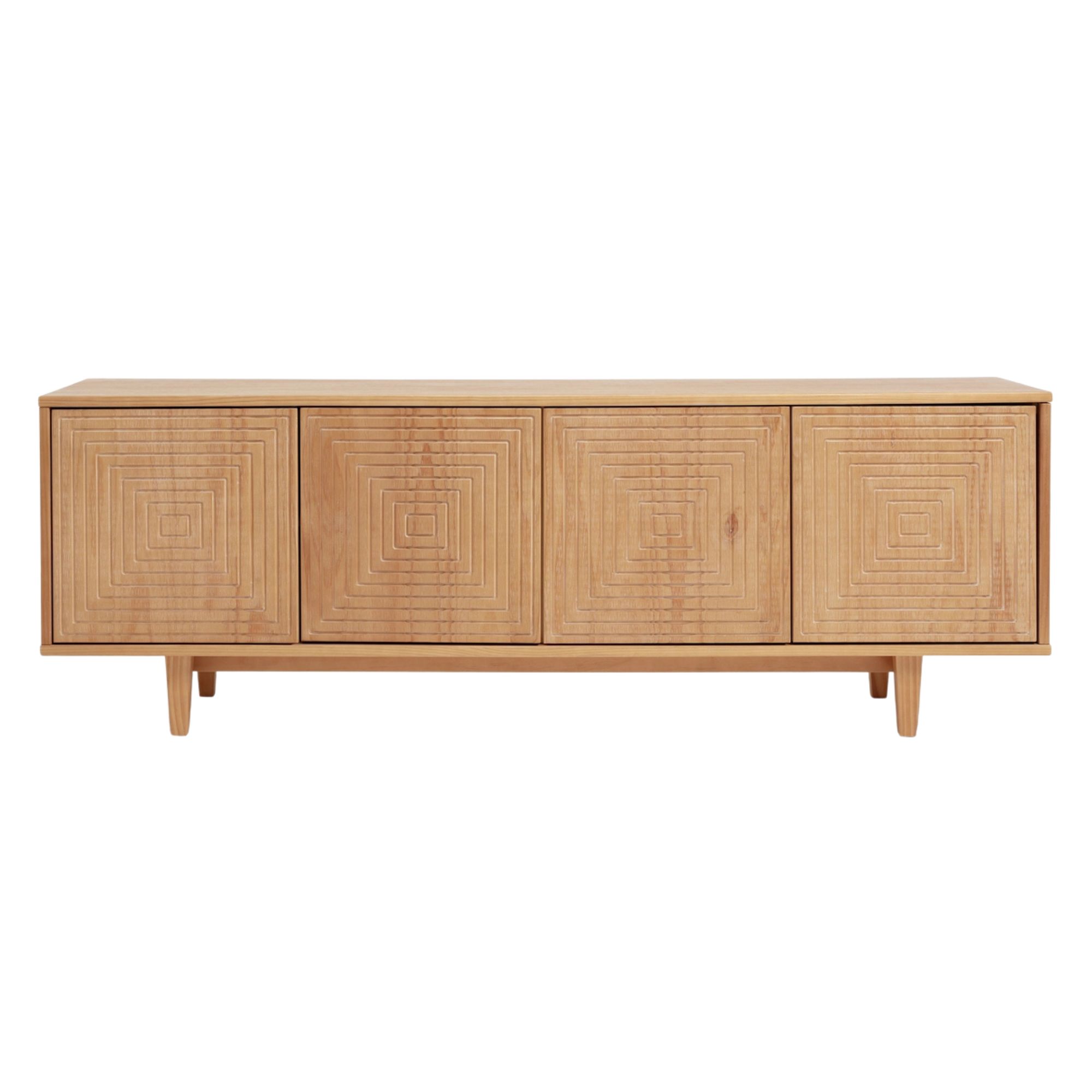 Habitat, Grooved Storage 4 Door Sideboard in Pine