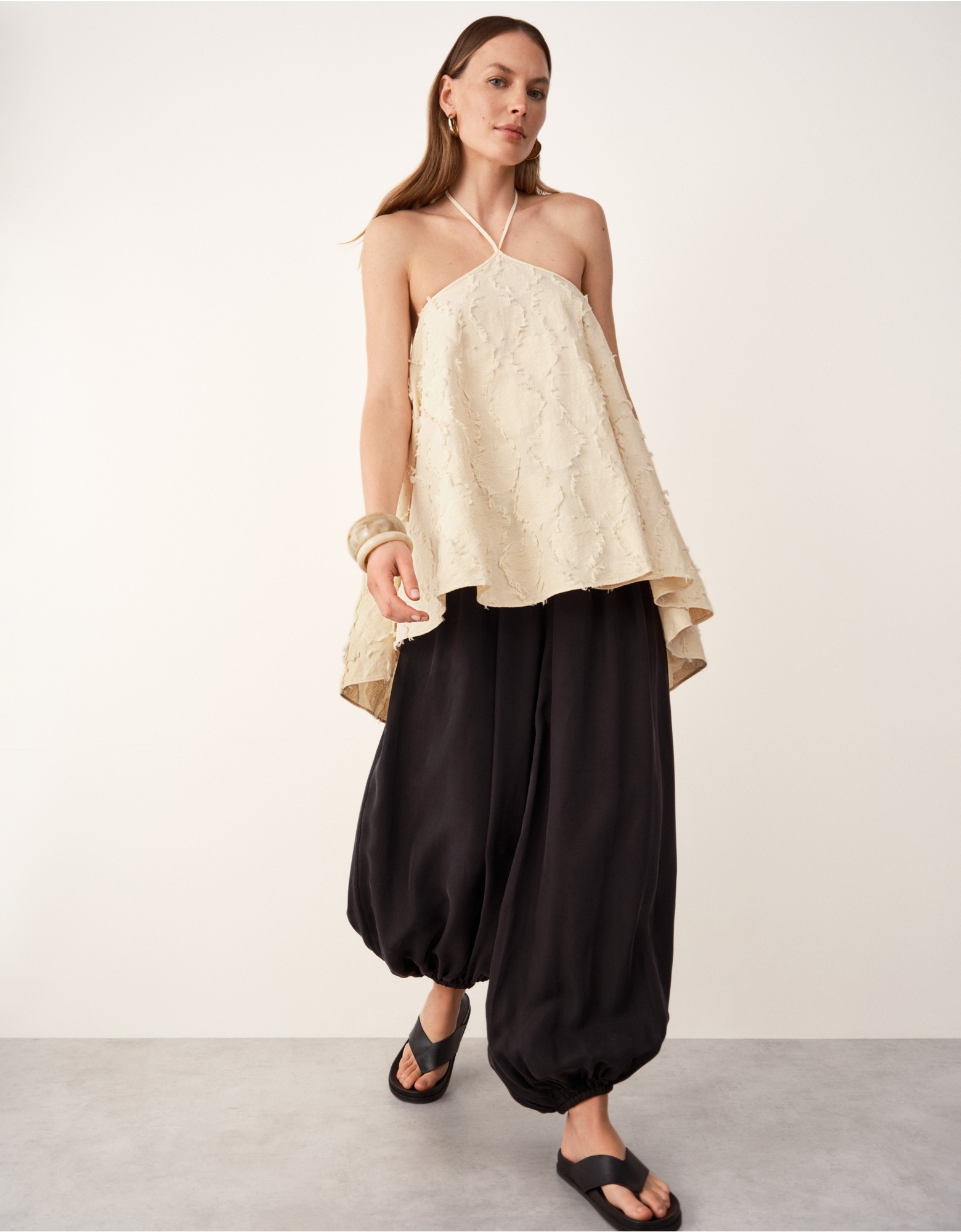 The White Company, Jacquard Halter Neck Top