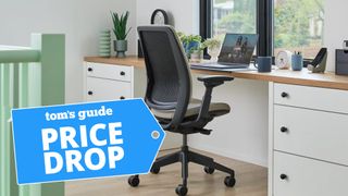 Steelcase Series 2 chair shown in bedroom next to desk