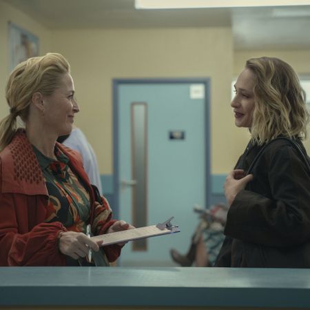 Two women talking