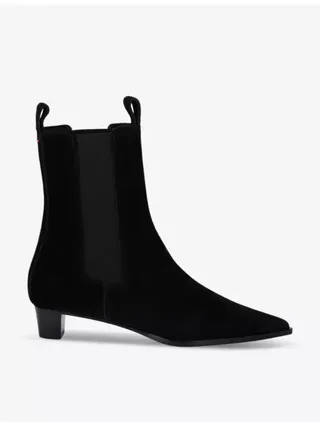 Kiki Pointed-Toe Suede Chelsea Boots