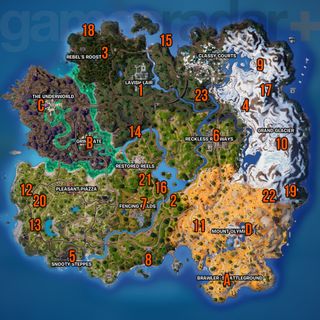 Fortnite Characters map for Season 2 of Chapter 5