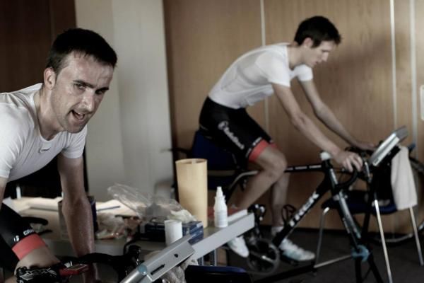 Haimar Zubeldia and Andy Schleck