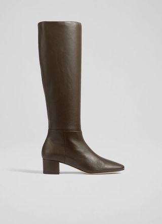 Karen Brown Leather Knee-High Boots
