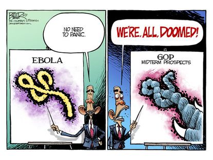 Obama cartoon Ebola GOP midterm election