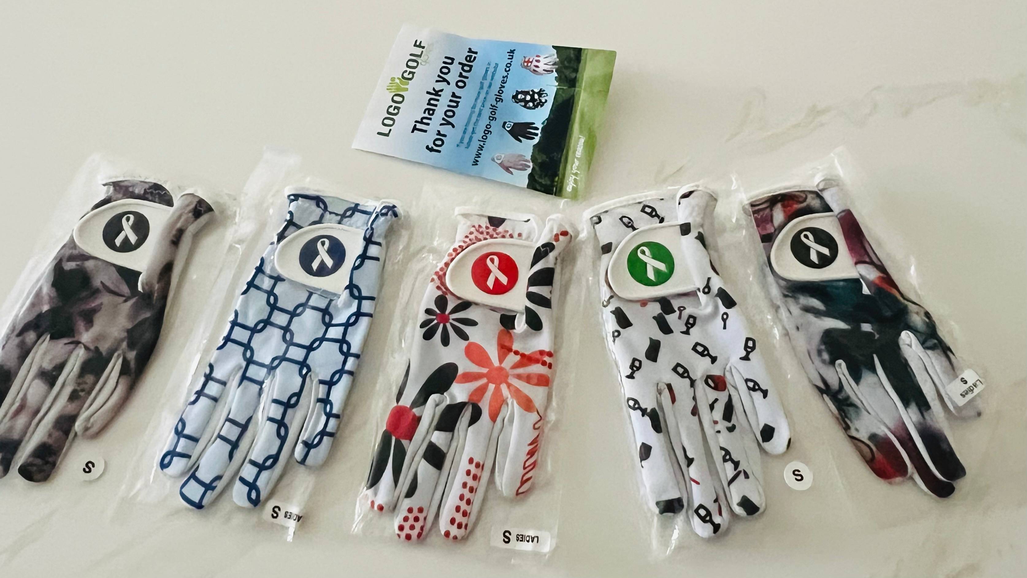 Selection of women's golf gloves