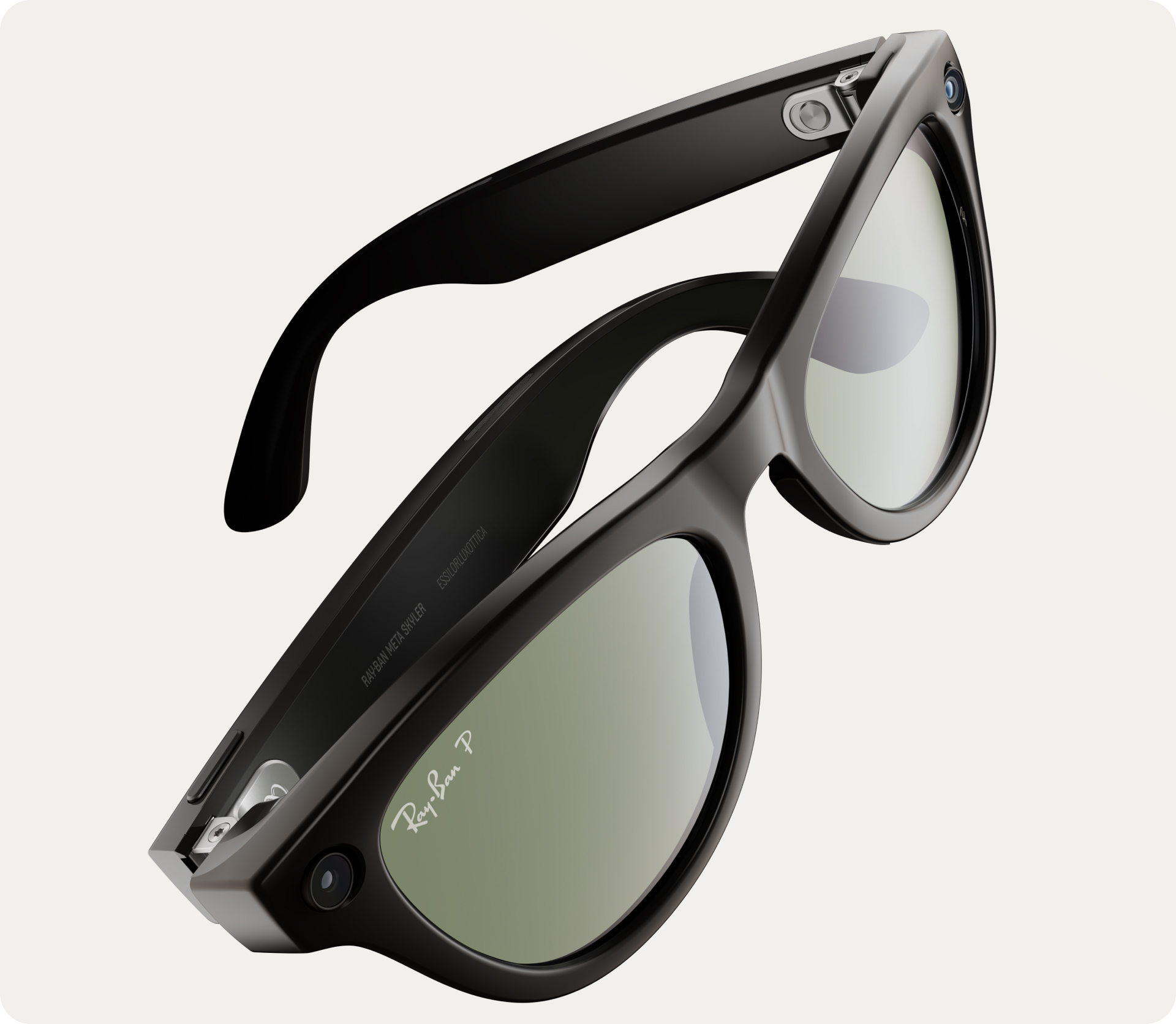 Black sunglasses from Ray Ban/ Meta