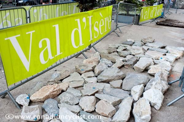Some rocks added to make the course "technical"