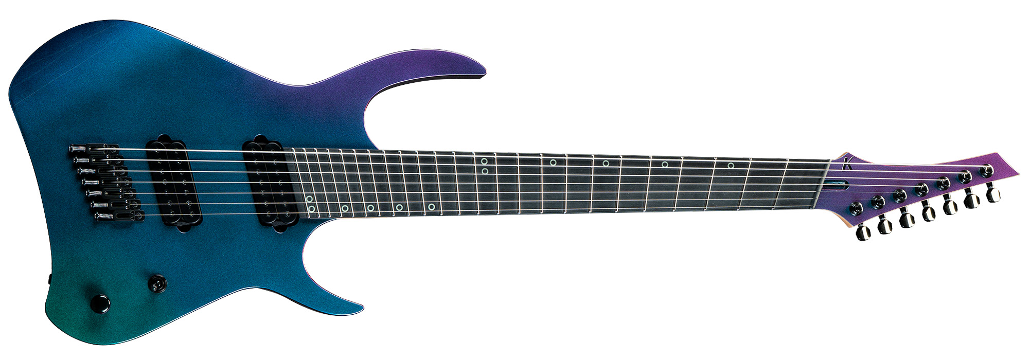 Kiesel Kyber: the all-new electric guitar from the Californian high-performance brand is a bold double-cut with some extreme contouring and a radical headstock design.