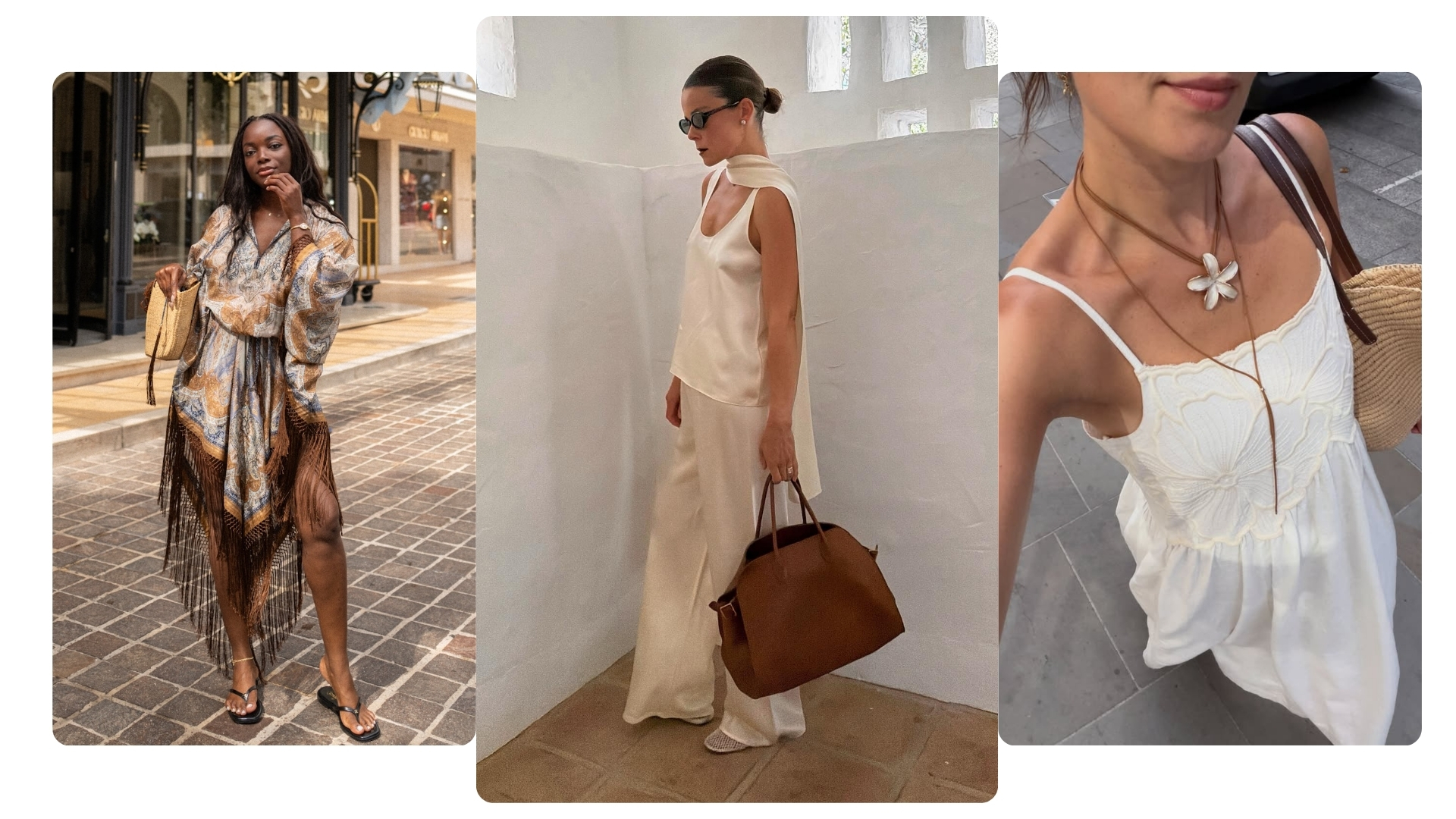rosie ann butcher, rikke krefting and coco bassey wear luxury summer holiday bags 2026