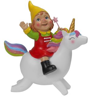 gnome unicorn toy with white background