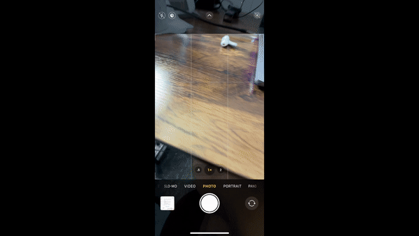 Swipe up controls for hidden Apple iPhone Camera Tips and Tricks.