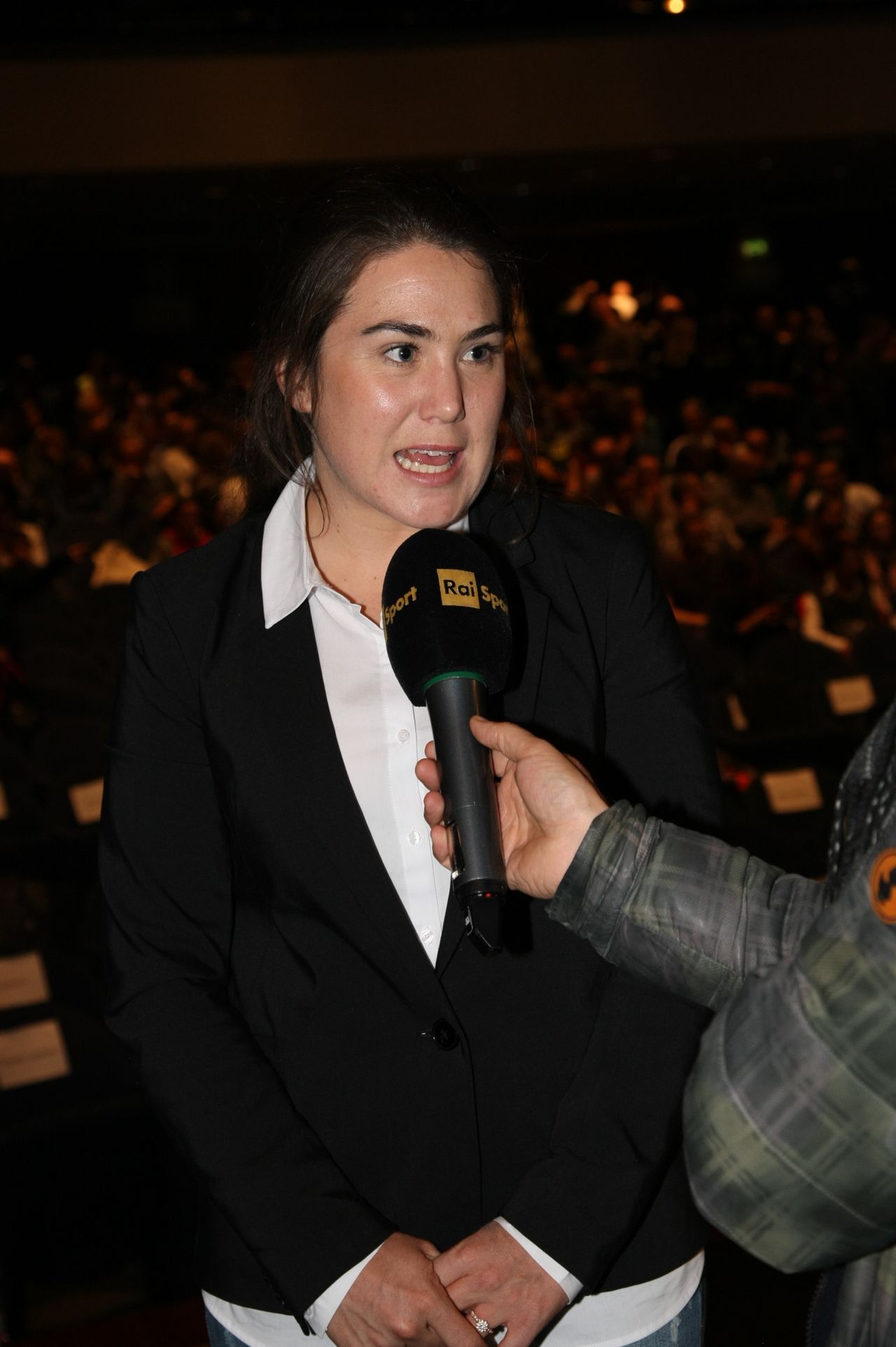 Chloe Hosking at the Al&eacute; Cipollini team presentation.