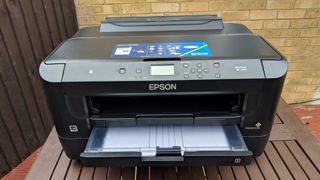Epson WorkForce WF-7210DTW on a table in our tests