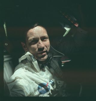 Donn Eisele, photographed during the Apollo 7 mission.