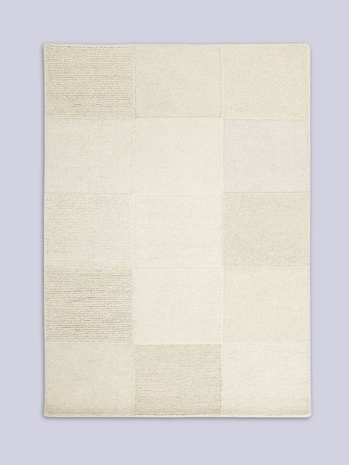 Checkerboard Natural Wool Rug