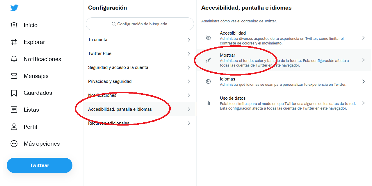 Modo oscuro escritorio