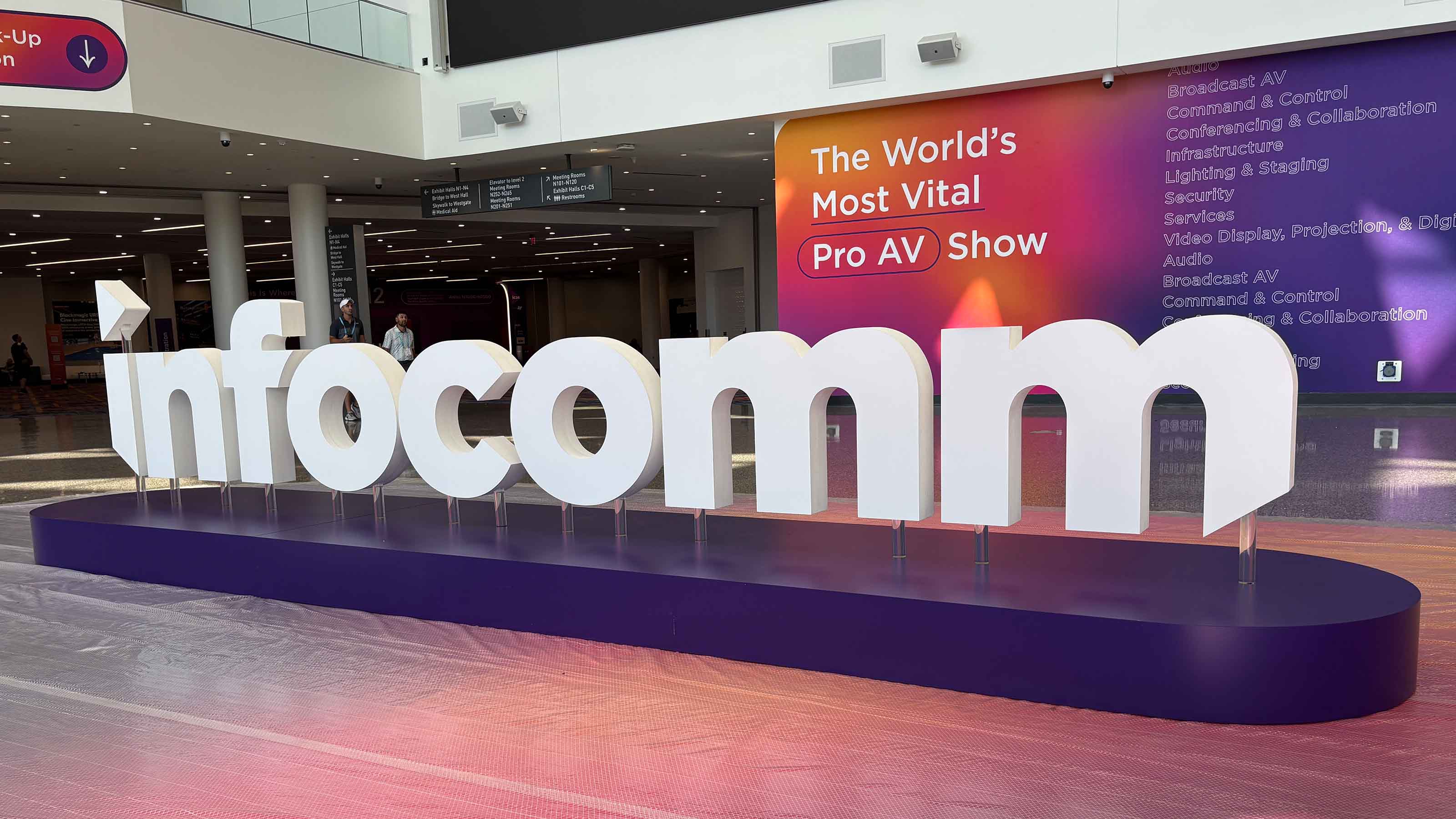Welcome Logo Sign at InfoComm 2026