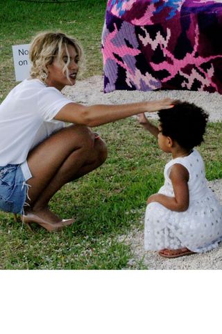Beyonce Gives Blue Ivy A Loving Pat
