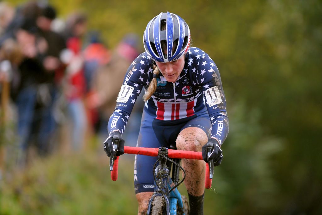 US champion Katie Compton during the race