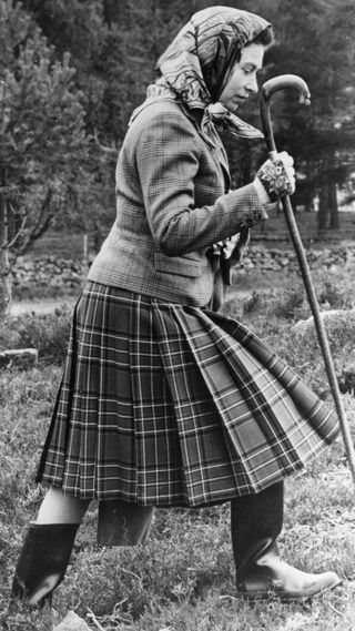 Queen Elizabeth II during a walk.