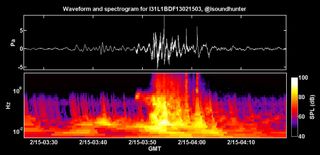 Infrasound waveform from Russian meteor