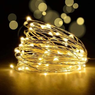 LED string lights in warm white