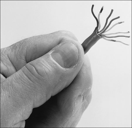 Arrange the wires according to the EIA 568B standard.