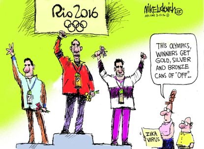 Editorial Cartoon Zika U.S. Olympics