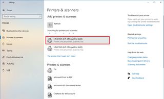 Add wireless printer to Windows 10