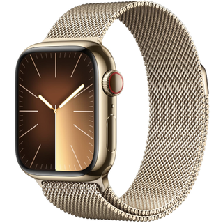 Apple Watch Series 9 Gold Stainless Steel with Milanese Loop
