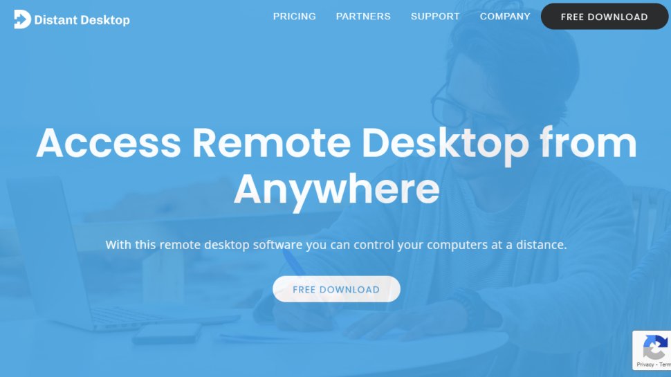 Distant Desktop website screenshot (September 2025).