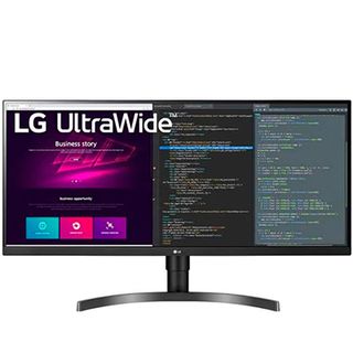 Product shot of LG 34WN750, one of the best monitors for working from home