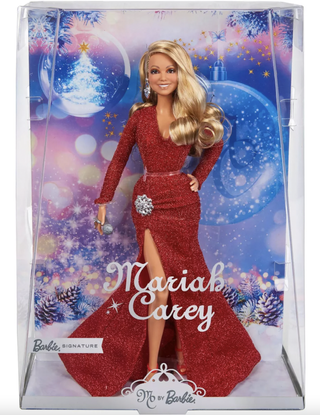 Barbie Signature Mariah Carey Holiday Celebration Collector Doll in Glittery Red Gown