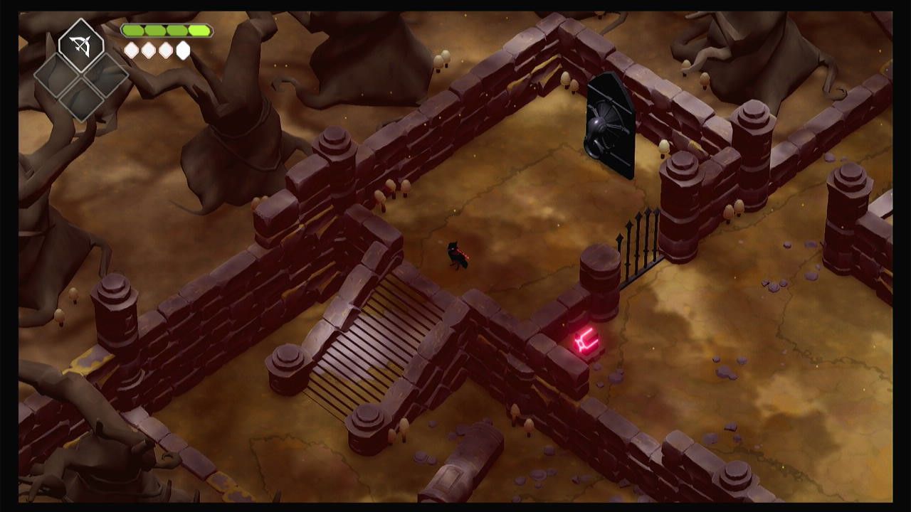 Isometric view of some ruins in Death's Door game