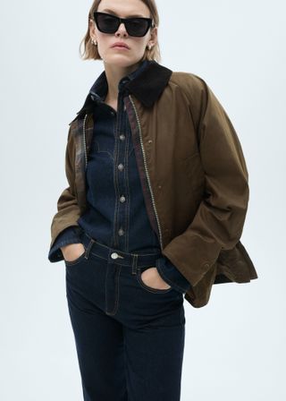 Waxed-Effect Short Parka - Women | Mango Usa