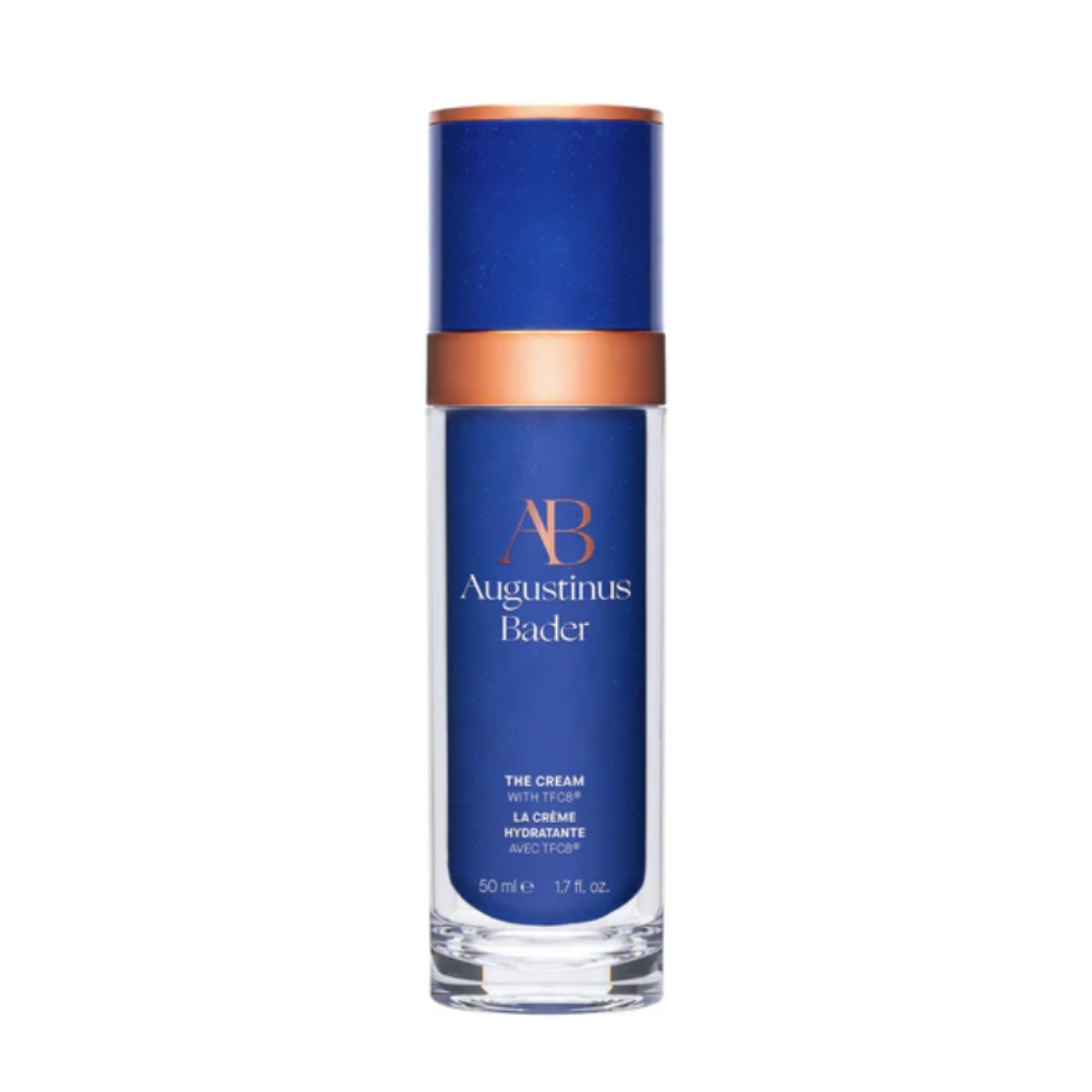 A product shot of the Augustinus Bader The Cream, on a white background