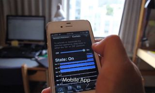 Derek Low created a smartphone app to control his automated dorm room's settings.