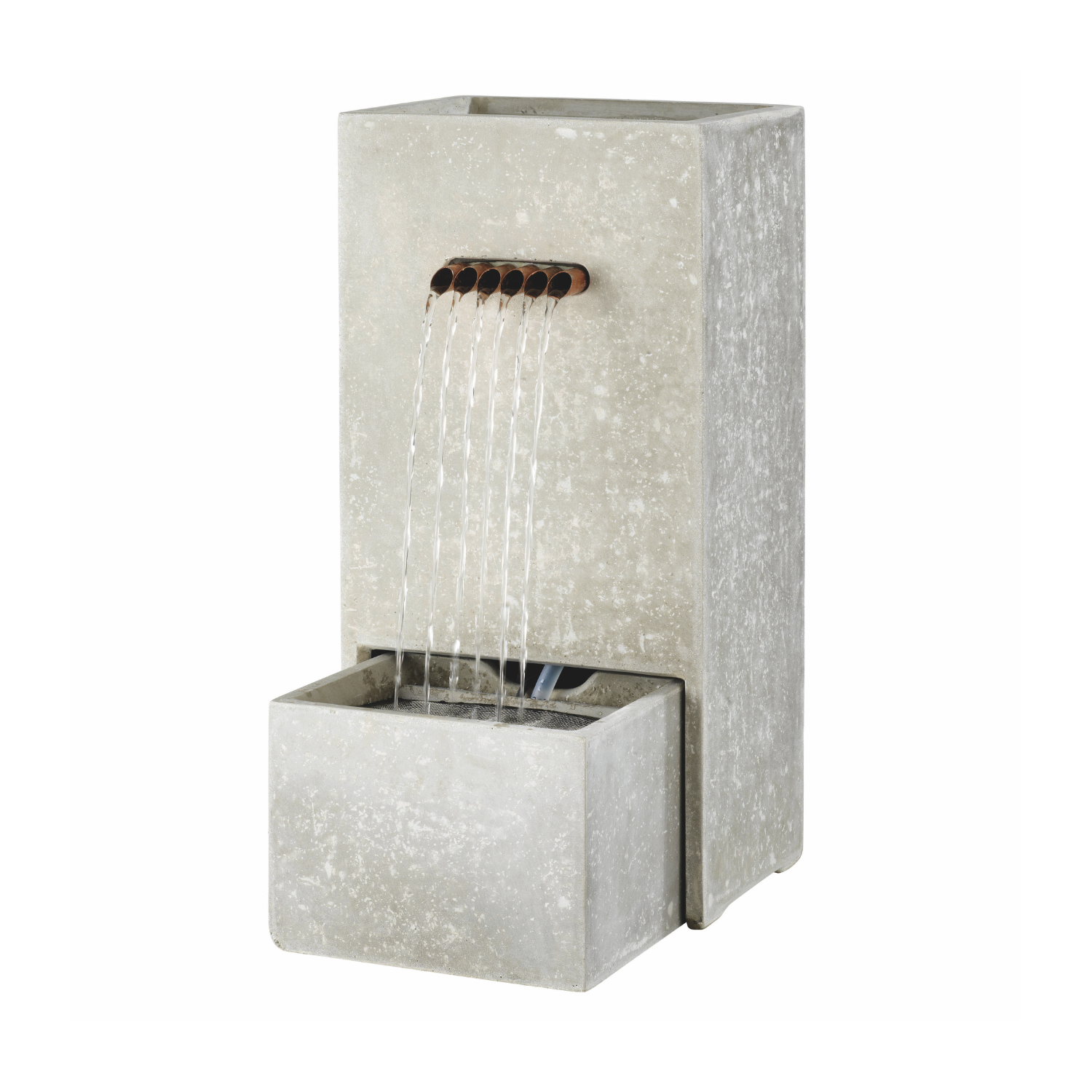 An industrial style water feature from Cox & Cox