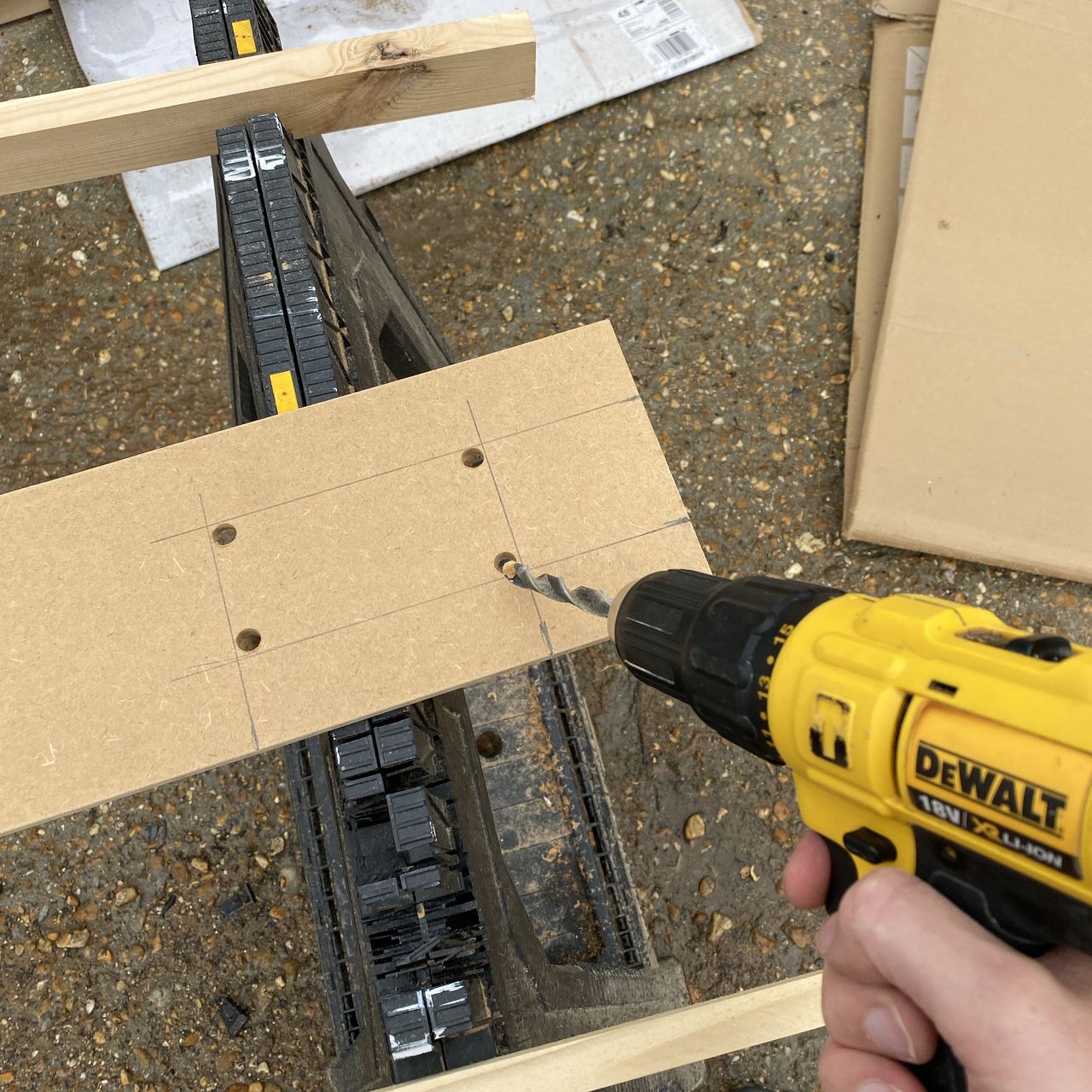 Cutting a plug hole in wall panelling