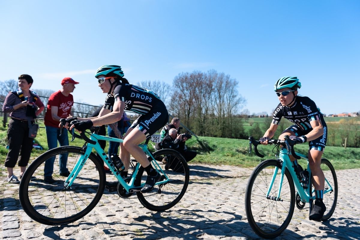 The Drops team made its racing debut at Flanders in 2016