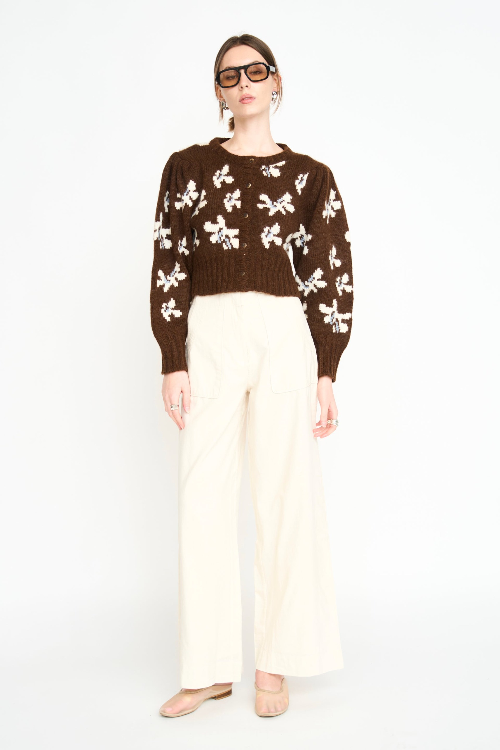 Valmorel Knit Cardigan in Cocoa Iris - S