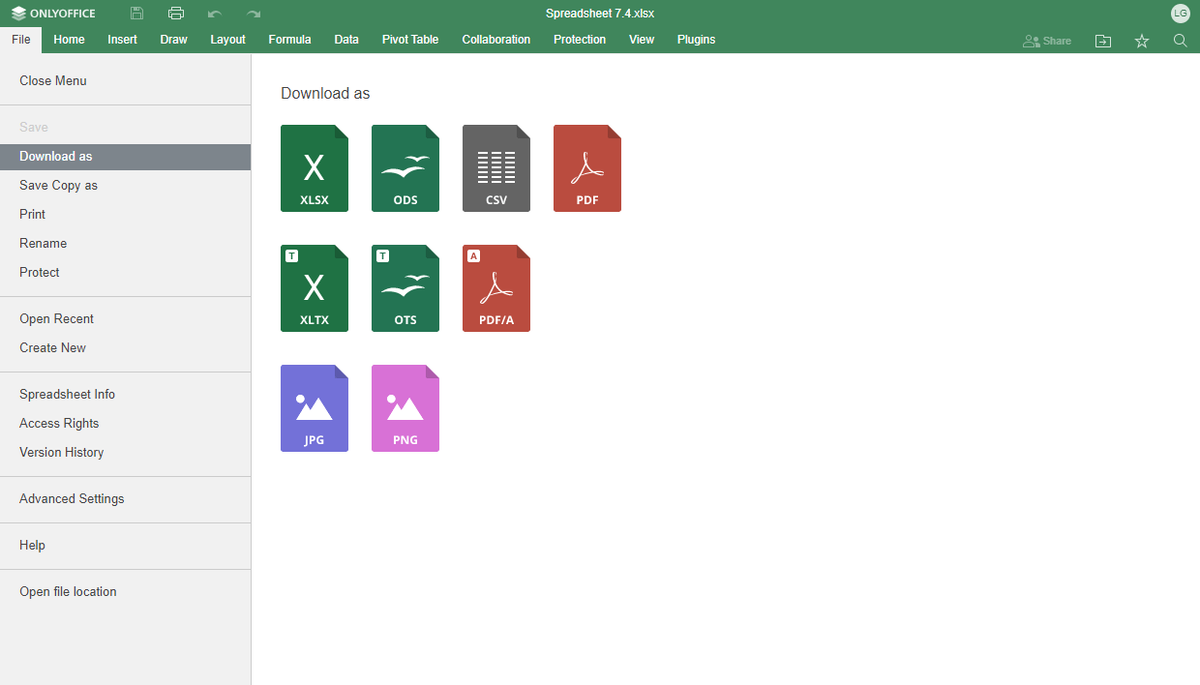 ONLYOFFICE 7.4