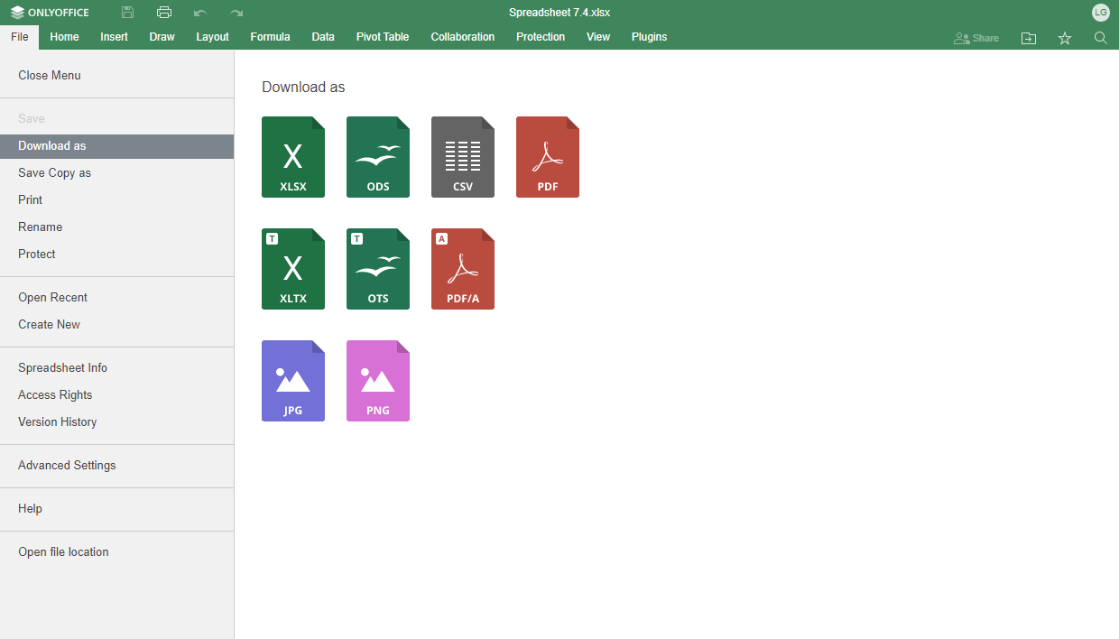 ONLYOFFICE 7.4