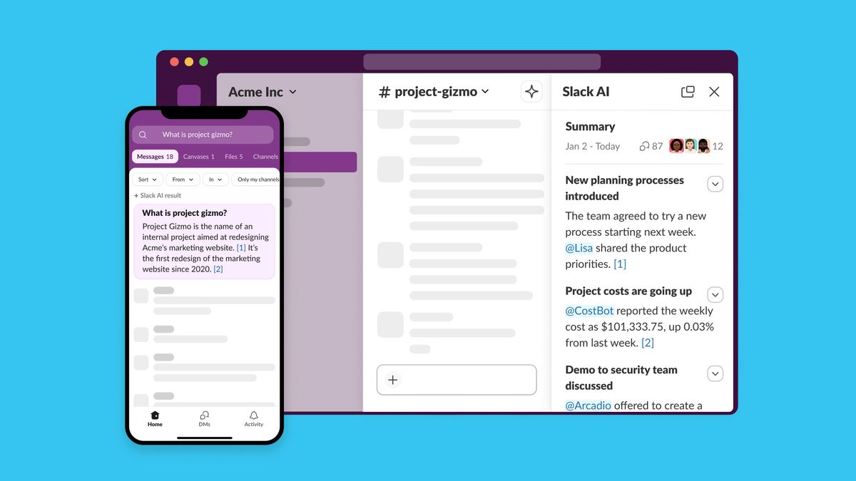 Slack AI desktop tool