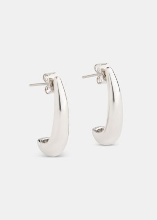 Silver Mini Curved Earring